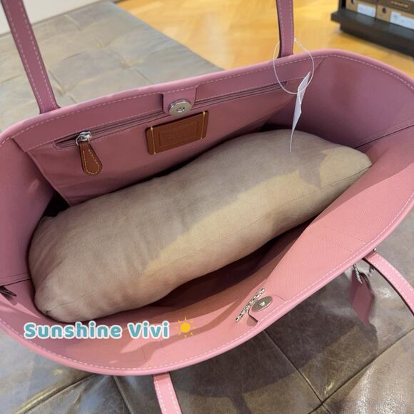 NWT Coach City Tote Bag In Signature Canvas CAL49 Dusty Pink - Picture 7 of 13